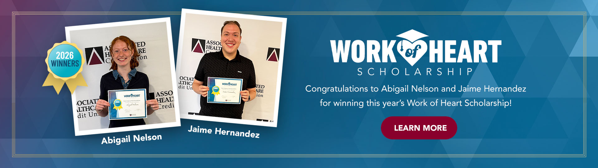 2026 Work of Heart Scholarship Winners 2026 Work of Heart Scholarship Winners