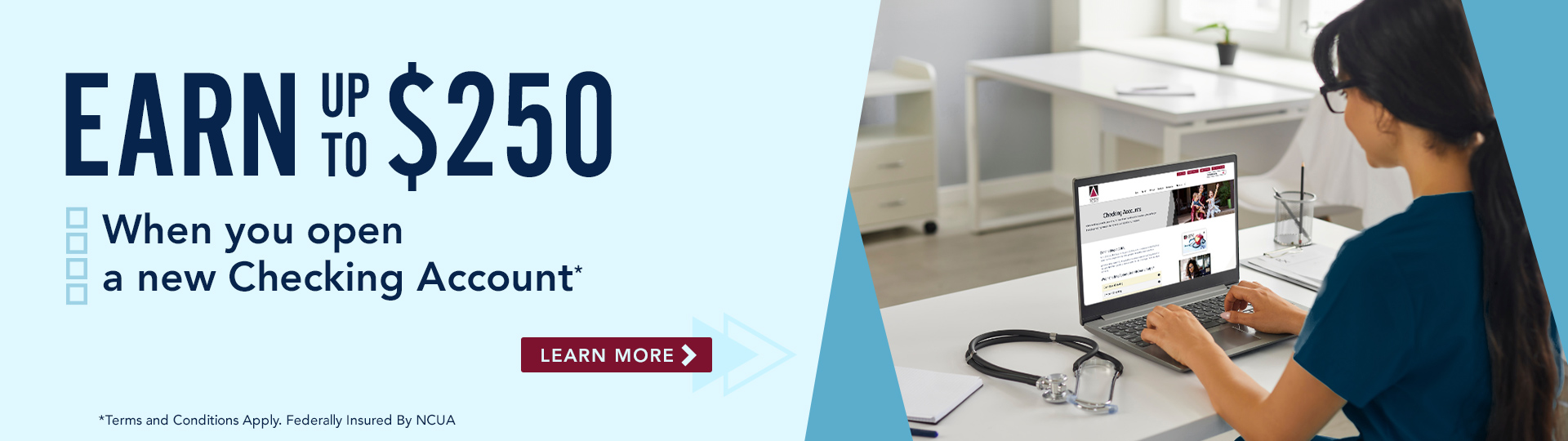 Earn Up To $250 When You Open A New Checking Account