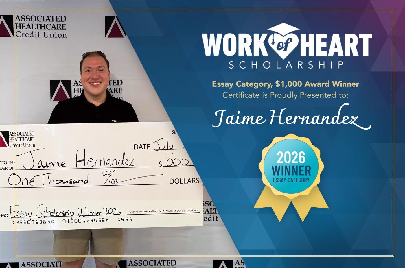 Scholarship Winner - Jaime Hernandez