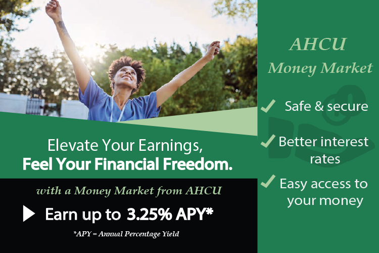 Money Markets Mobile Banner AHCU Money Market - Earn up to 3.25% APY