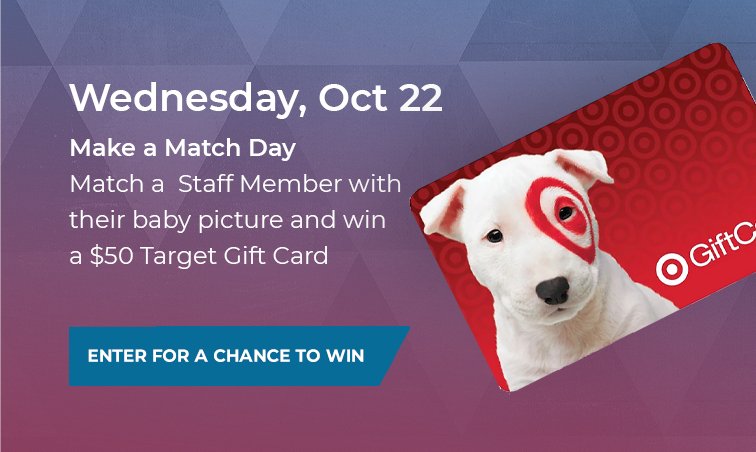 Match an AHCU Employee with a Staff Member to win a $50 Target Gift Card